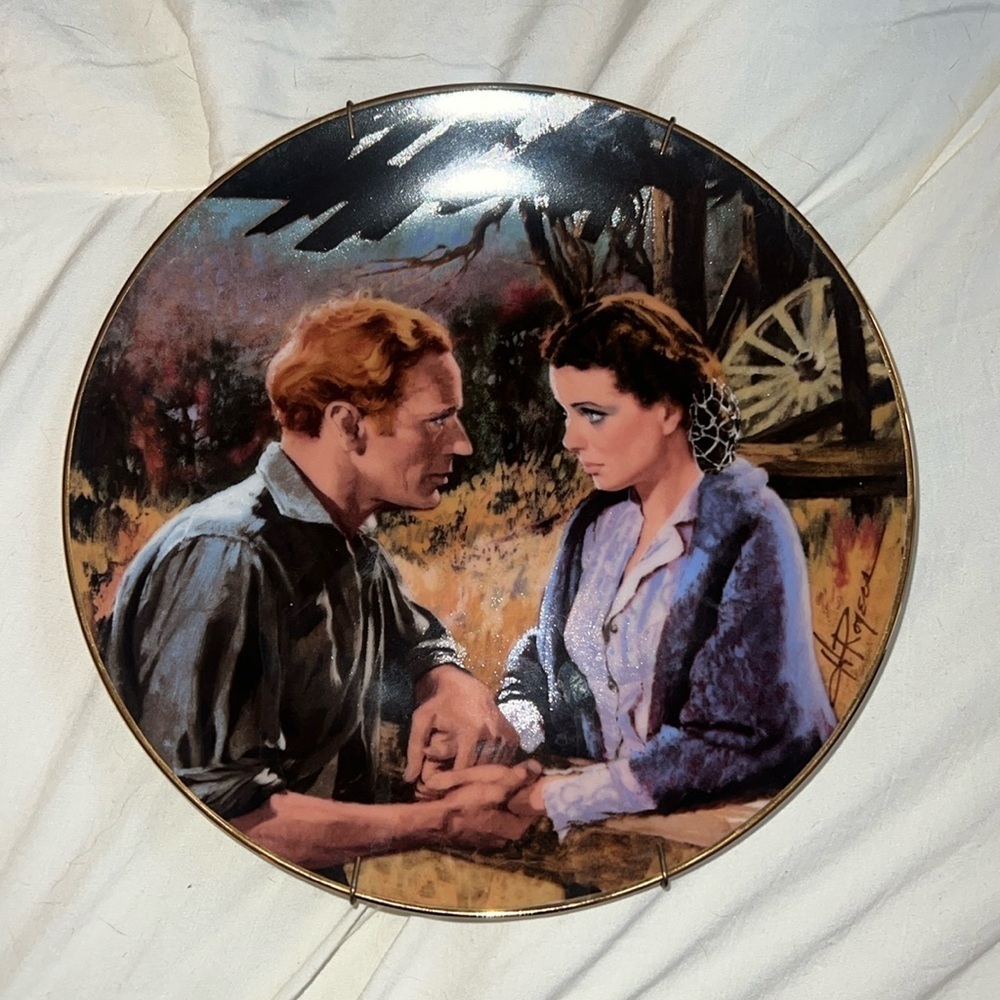 Vintage Collectible Scarlett and Ashley after the War Plate